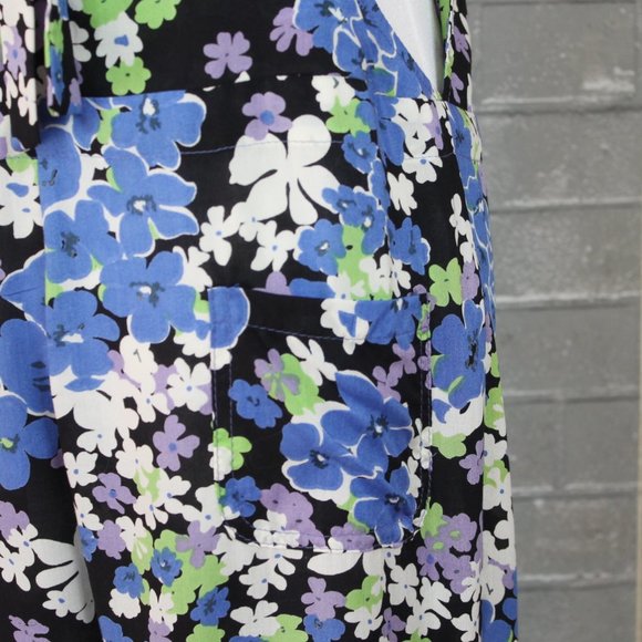 Wildfox Overalls Swimsuit Coverup Blue Bouquet - Picture 7 of 8